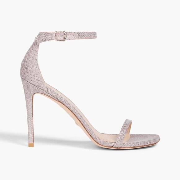 STUART WEITZMAN Nudistcurve Textured Ankle Strap Sandals - Picture 2 of 13